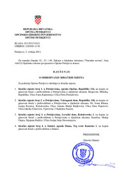 Biračka mjesta - Općina Petrijevci