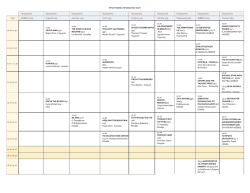 Five-day event schedule