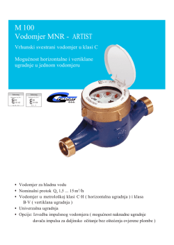 M100 Vodomjer MNR - ARTIST