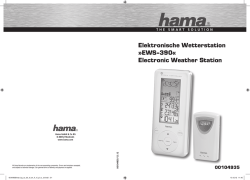 Elektronische Wetterstation &raquo;EWS-390&laquo; Electronic Weather Station