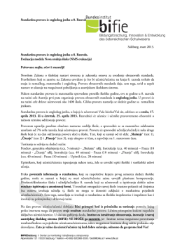 Standardna provera iz engleskog jezika u 8. Razredu