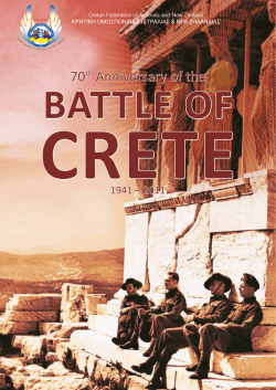 70th Anniversary of the - Cretan Federation of Australia & New