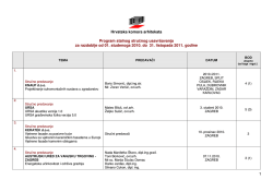 1 Hrvatska komora arhitekata Program stalnog stručnog