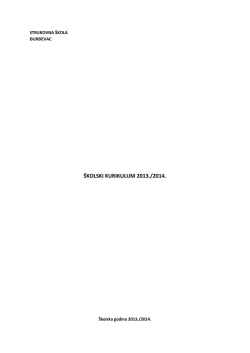 Kurikulum 2013 2014.pdf - Strukovna &scaron;kola Đurđevac