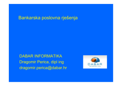 Bankarska poslovna rje&scaron;enja