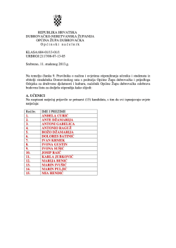 stradalnici 2013-2014 - opcina