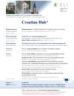 Croatian Hub* - European Law Institute
