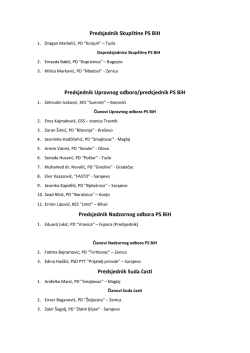 Predsjednici i članovi upravnih organa PS BiH