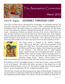 the March Newsletter - Assumption Greek Orthodox Church