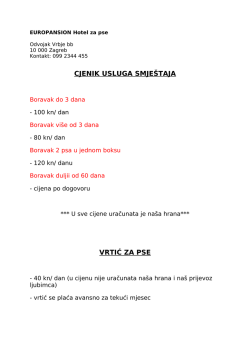 EUROPANSION Hotel za pse