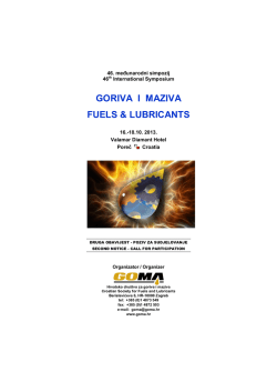 GORIVA I MAZIVA FUELS & LUBRICANTS