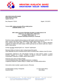 Mlađi juniori - Hrvatski kuglački savez