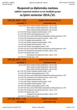 tablica rasporeda za FF 2014./15.
