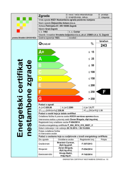 Energetski certifikat nestambene zgrade