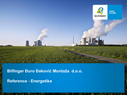 Bilfinger Đuro Đaković Montaža d.o.o. Reference