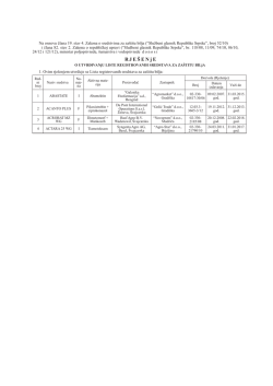 Lista registrovanih sredstava za zaštitu bilja [PDF, 870KB]