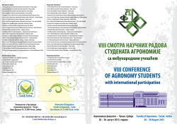 28 &ndash; 30. 2013. Faculty of Agronomy