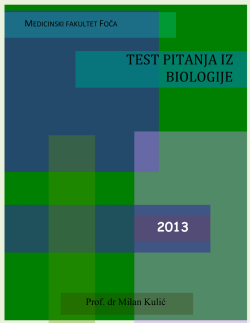 TEST PITANJA IZ BIOLOGIJE