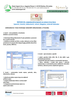 NOTAIO CG- najpotpuniji program za notare Crne Gore Upisnici