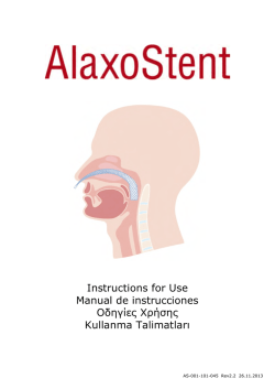 Instructions for Use Manual de instrucciones &Omicron;&delta;&eta;&gamma;ί&epsilon;&sigmaf;