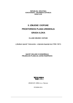 ii. izmjene i dopune prostornog plana uređenja grada iloka