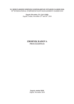 zbornik sažetaka - Gospodarenje otpadom