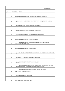 &Alpha;/&Alpha; &Kappa;&Omega;&Delta;&Iota;&Kappa;&Omicron;&Sigma; &Epsilon;&Iota;&Delta;&Omicron;&Sigma; &Beta;&Epsilon;&Nu;&Iota;&Zeta;&Epsilon;&Lambda;&Epsilon;&Iota;&Omicron;