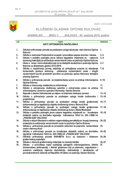 SLUŽBENI GLASNIK OPĆINE ĐULOVAC