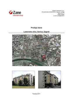 Prodaja stana Lastovska ulica, Savica, Zagreb