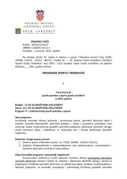 PROGRAME SPORTA I REKREACIJE l.