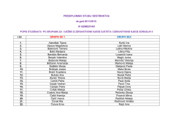 PREDIPLOMSKI STUDIJ SESTRINSTVA ak.god.2011/2012. IV