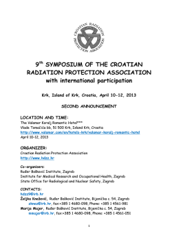9 SYMPOSIUM OF THE CROATIAN RADIATION