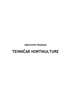 4-13 Tehnicar hortikulture