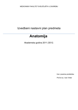 Anatomija - Medicinski fakultet