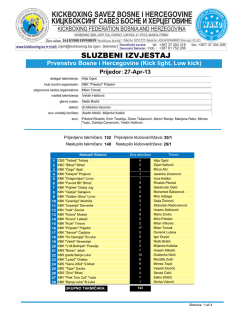 Sluzbeni izvjestaj-Prvenstvo BiH (KL