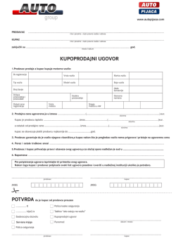 KUPOPRODAJNI UGOVOR - Auto pijaca Srbija