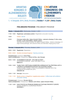 preliminarni program / preliminary program