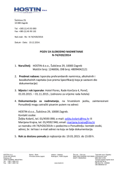 HOSTIN doo, &Scaron;ubićeva 29, 10000 Zagreb Matični broj