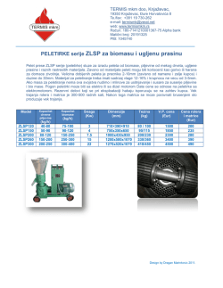 PELETIRKE serije ZLSP za biomasu i ugljenu prasinu