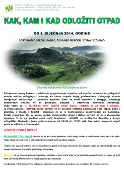 Letak - razvrstavanje otpada