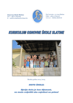 Osnovna škola Slatine Tel: + 385 21 891464 E – mail:os.slatine@st