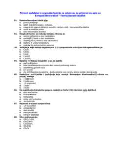Primeri zadataka iz organske hemije za pripremu za