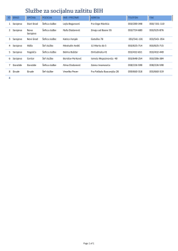 Službe za socijalnu za&scaron;titu BIH