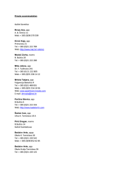 Private accommodation Ka&scaron;tel Gomilica A. B. &Scaron;imića 11 Mob: + 385