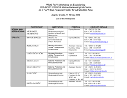 WMO RA VI Workshop on Establishing WIS