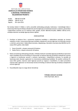 bodovna lista s ostvarenim bodovima kandidata u selekcijskom