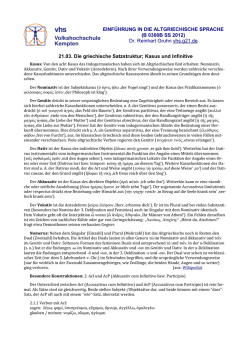 Einf&uuml;hrung in die altgriechische Sprache - Grammatik