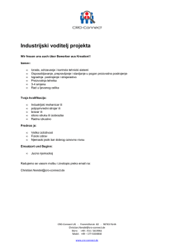 Industrijski voditelj projekta