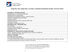 Integralna lista usluga koje se pružaju u ambulantnoj fizikalnoj