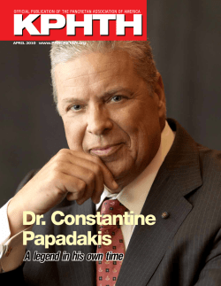 Dr. Constantine Papadakis - Pancretan Association of America